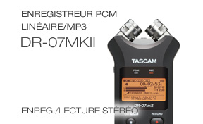 TASCAM DR-07mkII, Enregistreur PCM linéaire/MP3