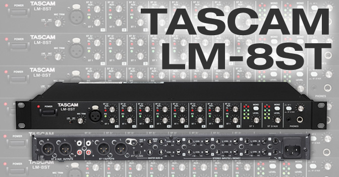 LM-8ST - 8 Stereo Channel Line Mixer