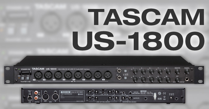 US-1800 - 16-in/4-out USB 2.0 Audio Interface