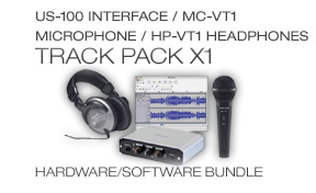 Track Pack X1: US-100 Interface / MC-VT1 Microphone / HP-VT1 Headphones