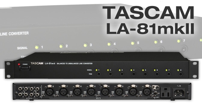 LA-81MKII - 8-channel balanced to unbalanced line amplifier