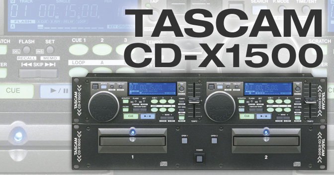 CD-X1500 - Professional Dual CD Player for mobile DJ's