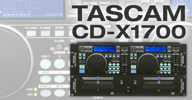 CD-X1700 - Professional Dual CD Player for club/mobile DJ's