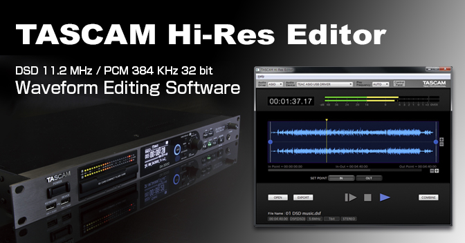 TASCAM Hi-Res Editor - Editing Software