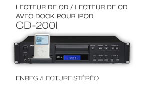 CD-200I: Rackmountable CD Player with an iPod Dock, Lecteur de CD / Lecteur de CD avec dock pour iPod