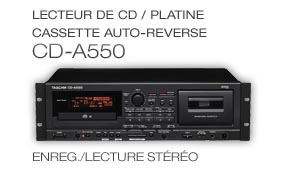 CD-A550: Combination CD Player and Cassette Recorder, Lecteur de CD / Platine cassette Auto-Reverse