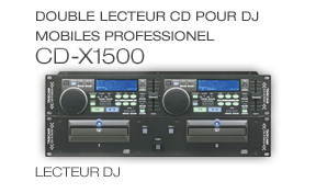 CD-X1500: Double lecteur CD pour DJ mobiles Professionel 