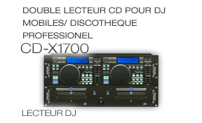 CD-X1700: Double lecteur CD pour DJ mobiles/discotheque Professionel