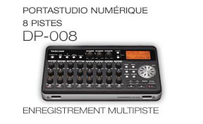 DP-008: Compact 8-Track Digital Portastudio, Portastudio numérique 8 pistes 