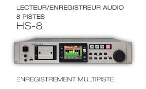 HS-8: 8-Channel Professional Solid State Recorder, Lecteur/enregistreur audio 8 pistes