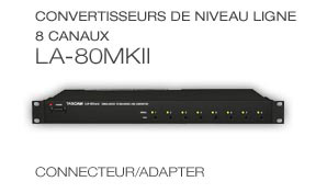 LA-80mkII: 8-Channel Unbalanced to Balanced Line Amplifier, Convertisseurs de niveau ligne 8 canaux