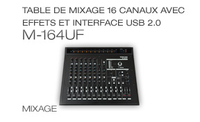 M-164UF: Table de Mixage 16 Canaux Mixage avec Effets et Interface USB 2.0