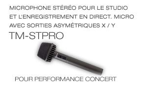 TM-STPRO: Microphone stéréo pour le studio et l'enregistrement en direct. Micro avec sorties asymétriques X / Y 