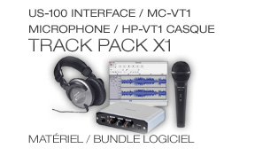 Track Pack X1: US-100 Interface / MC-VT1 Microphone / HP-VT1 Casque