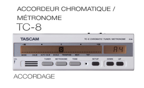 TC-8 Chromatic Tuner/Metronome, Accordeur chromatique / Métronome 