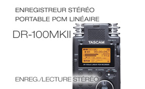 DR-100mkII: 24 BIT/96KHZ LINEAR PCM RECORDER, Enregistreur stéréo portable PCM linéaire