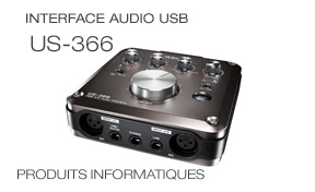 US-366 USB2.0 Audio Interface with DSP mixer, Interface Audio USB