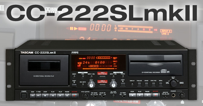 CC-222SLMKII - Platine à cassettes/ Enregistreur de CD avec lecture de fichiers MP3