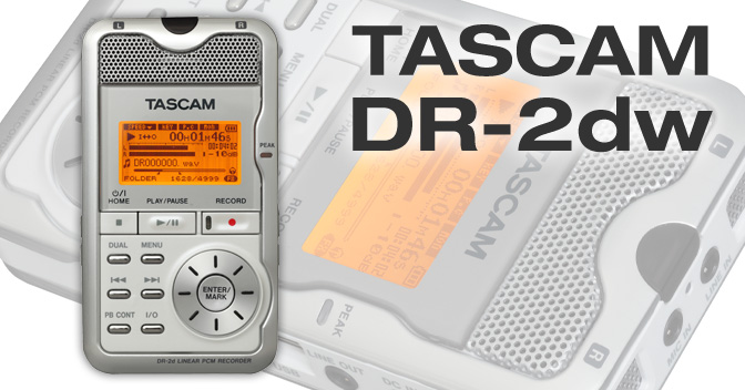 DR-2dw - Portable Digital Recorder with Dual Recording in a limited-edition pearlescent white color