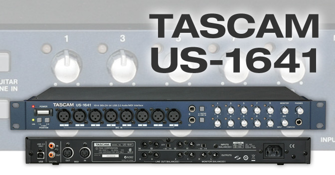 US-1641 - 16x4 Audio/MIDI Interface with USB 2.0 Technology