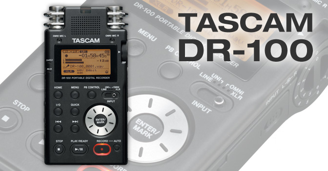 DR-100 - Portable Digital Recorder with Four Microphones